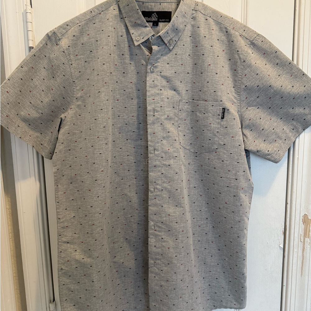 Gray Molokai Surf Co Button Down